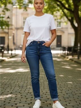 Talbots Everyday Relaxed Jeans Size 8 Dark Wash Straight Leg
